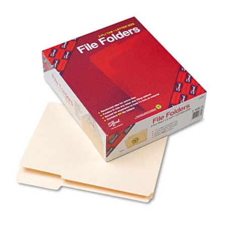 Smead File Folder- 1/3 Cut 3rd Position- Reinforced Top Tab- Letter- Manila- 100/Box SM33240